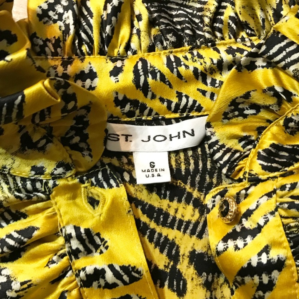 | st. john | Silk Ruffle Blouse - Picture 7 of 8